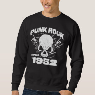 Punk Rock Seit 1952 - Skull Rock Hands 72. Geburts Sweatshirt