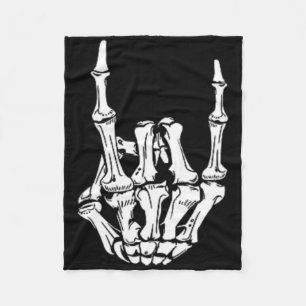 Punk Rock Skeleton Cool Rocker Halloween Men Women Fleecedecke