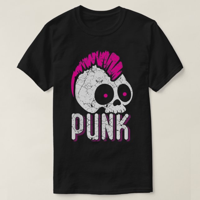 Punk Rock Skeleton Rocker Fans Gift T-Shirt (Design vorne)