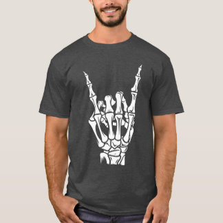 Punk Rock Skelett Cooler Rocker Halloween Männer F T-Shirt