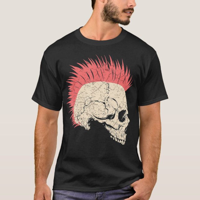 Punk Rock Skull Skeleton Rocker Fans Geschenk (2) T-Shirt (Vorderseite)