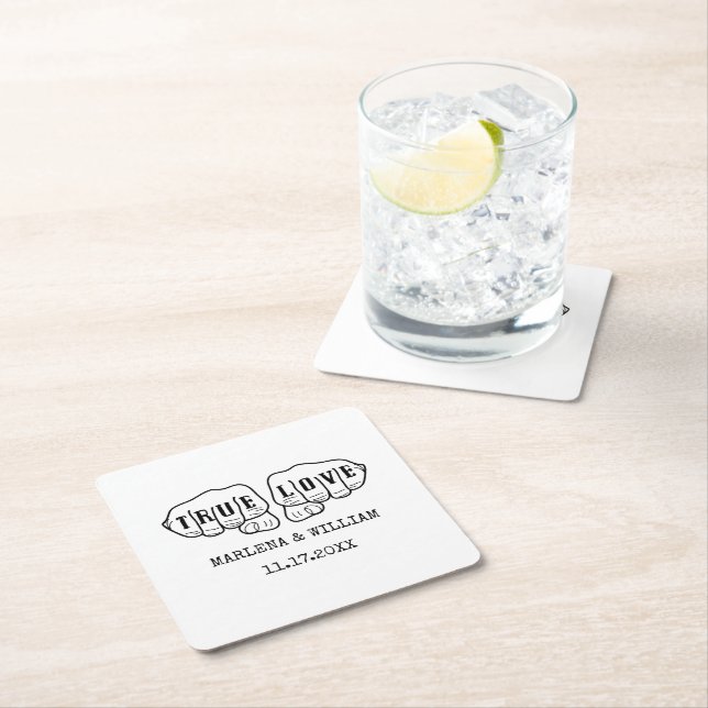 Punk Rock Tattoo Albergo Colmanicchio Albergo Colm Rechteckiger Pappuntersetzer (Vor Ort)