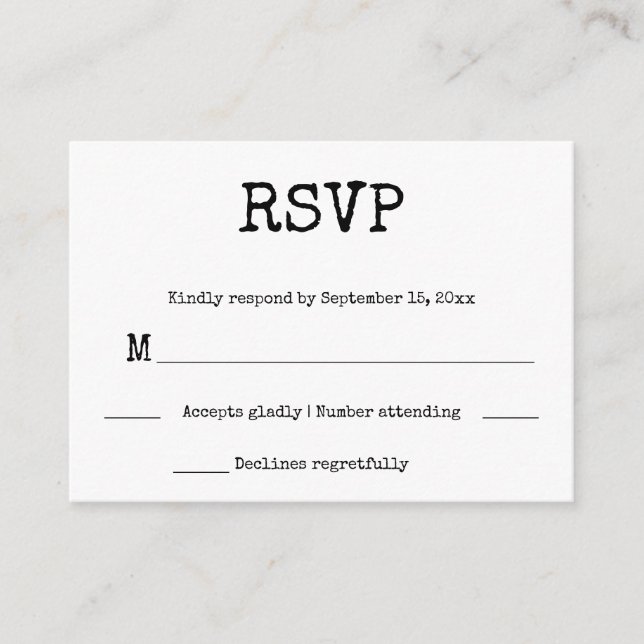 Punk Rock Tattoo Hands Minimalistisch Schwarz und  Begleitkarte (Vorderseite)