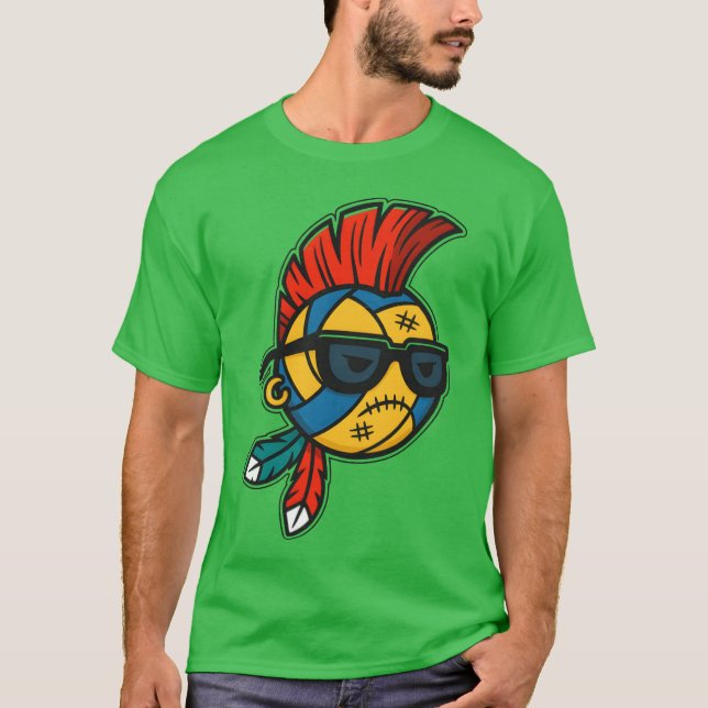Punk Rock Volleyball Style gift T-Shirt (Vorderseite)