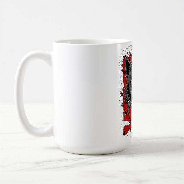 Punk Rock Wolf Kaffeetasse (Links)