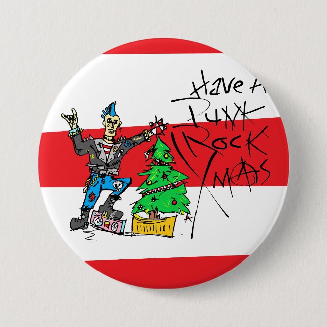 PUNK ROCK XMAS Button (Vorderseite)
