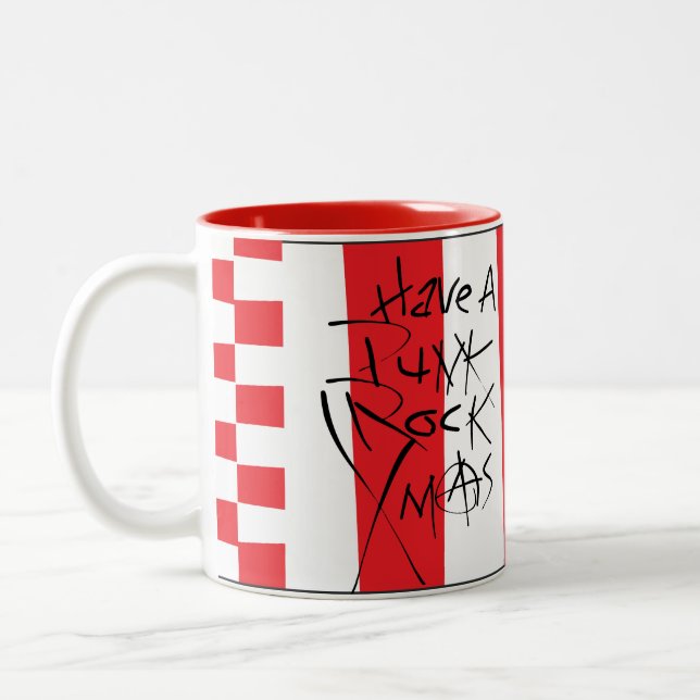 Punk Rock Xmas Zweifarbige Tasse (Links)