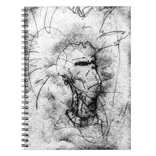 Punk Rocker mit Mohawk Notizblock (Vorderseite)