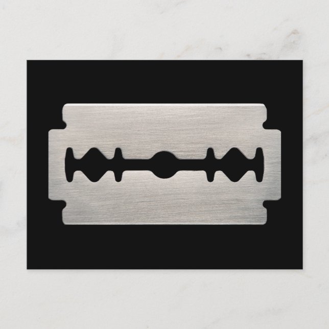 PUNK ROCKER RAZOR BLADE POSTKARTE (Vorderseite)