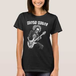 Punk-Rock'n'Roll-Skelett für Schwermetall T-Shirt