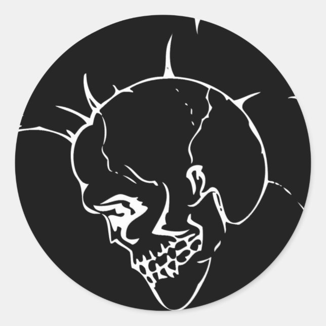 Punk-Rundkleber Runder Aufkleber (Vorderseite)