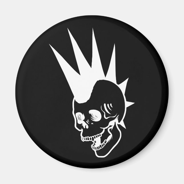 Punk-Schädel Magnet (Vorne)
