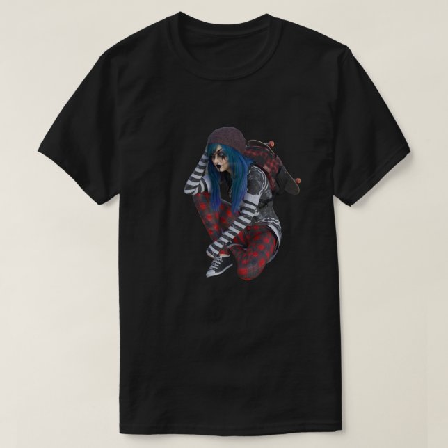 Punk Skater Girl T-Shirt (Design vorne)