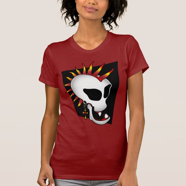 PUNK SKULL-2 T-Shirt (Vorderseite)