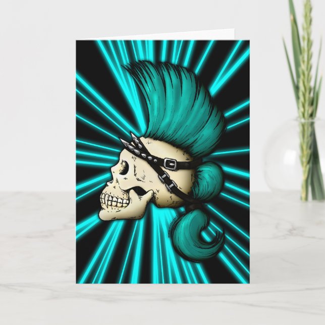 Punk Skull Karte (Vorderseite)