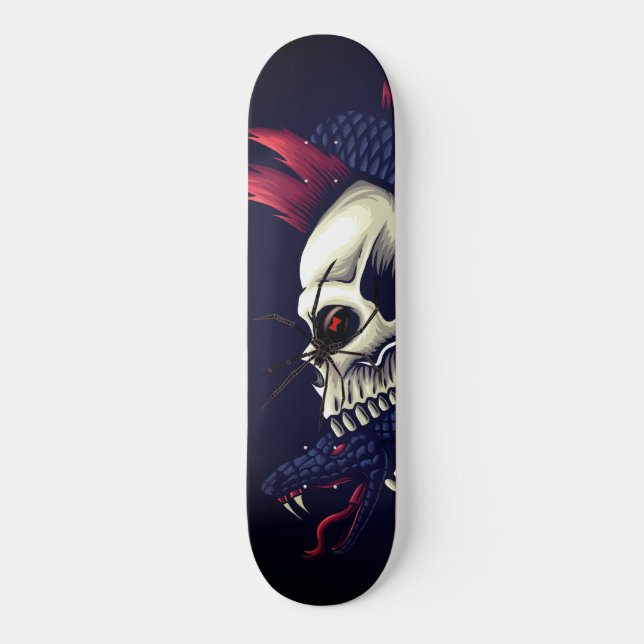 Punk Skull Mamba Black Widow Spider Skateboard (Vorderseite)