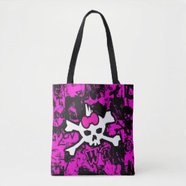 Punk Skull Princess Tote Bag