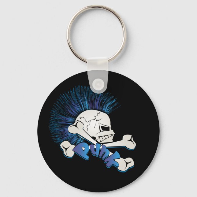 Punk Skull Schlüsselanhänger (Vorderseite)