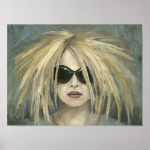 Punk Sonnenbrille Grrl Weibliche Portrait Einzigar Poster