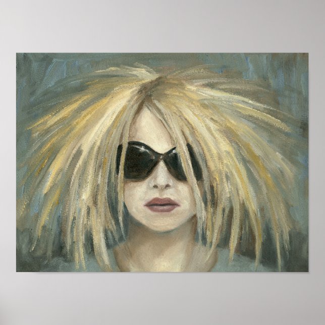 Punk Sonnenbrille Grrl Weibliche Portrait Einzigar Poster (Vorne)