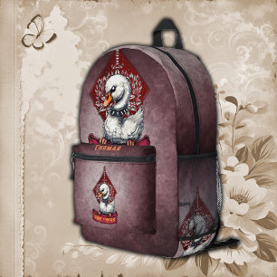 Punk Swan: Der gefiederte Rebell. Bedruckter Rucksack