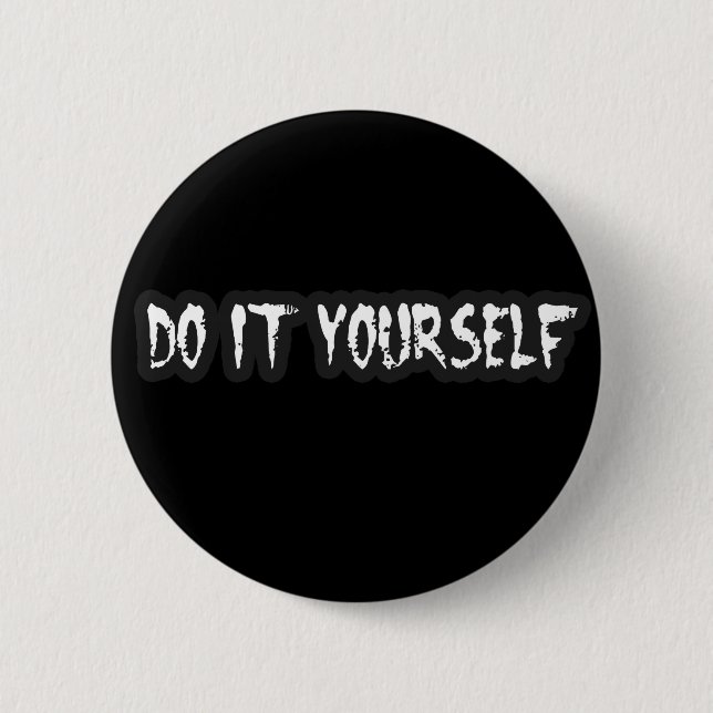 Punk Typ Girls DIY PUNK ROCK Music Button (Vorderseite)