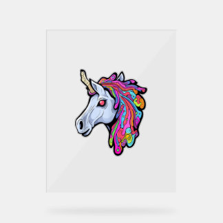 Punk Unicorn Funny Ironic Cool Unicorn Punk Rock m Acrylschild