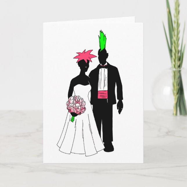 Punk Wedding Karte (Vorderseite)
