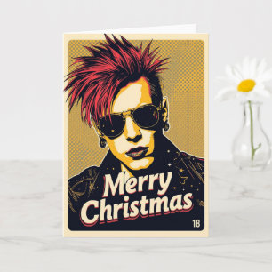 Punk-Weihnachtskarte Karte