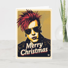 Punk-Weihnachtskarte Karte