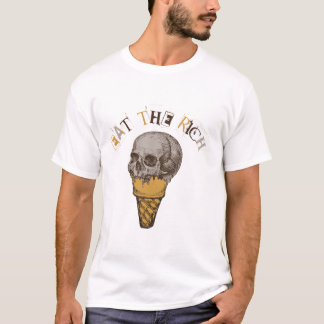 Punkart essen den reichen Vintagen Entwurf T-Shirt