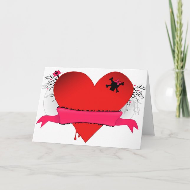 Punked Valentine Card Feiertagskarte (Vorderseite)