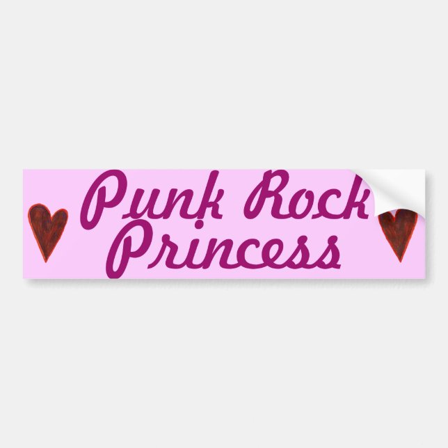 "Punkfelsen-Prinzessin" Autoaufkleber (Vorne)