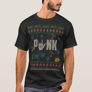 Punkfelsen-Weihnachtshässliches Shirt-Punk-Shirt T-Shirt