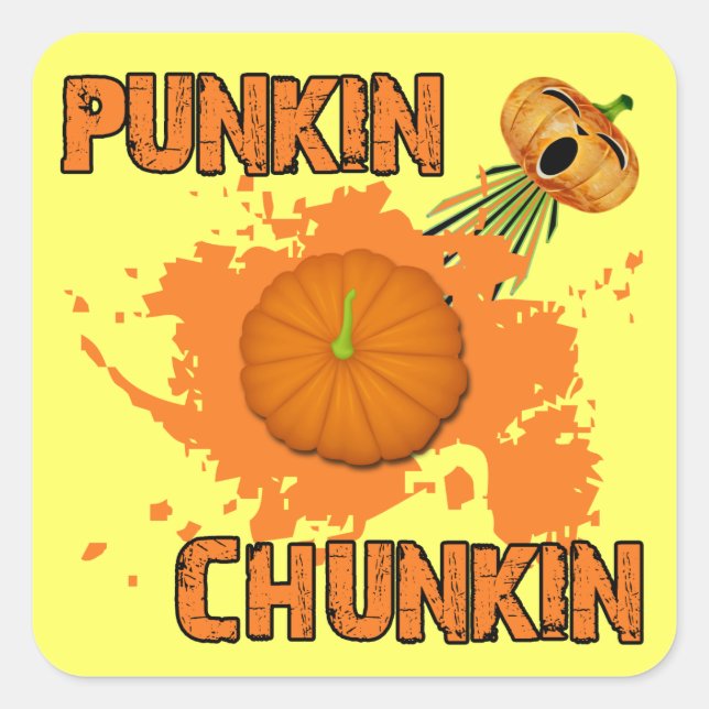 Punkin Chunkin Quadratischer Aufkleber (Vorderseite)