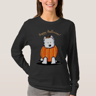 Punkin Westie Ladys Dark LS T - Shirt