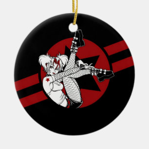 Punkrock Mädchen-Verzierung Keramik Ornament
