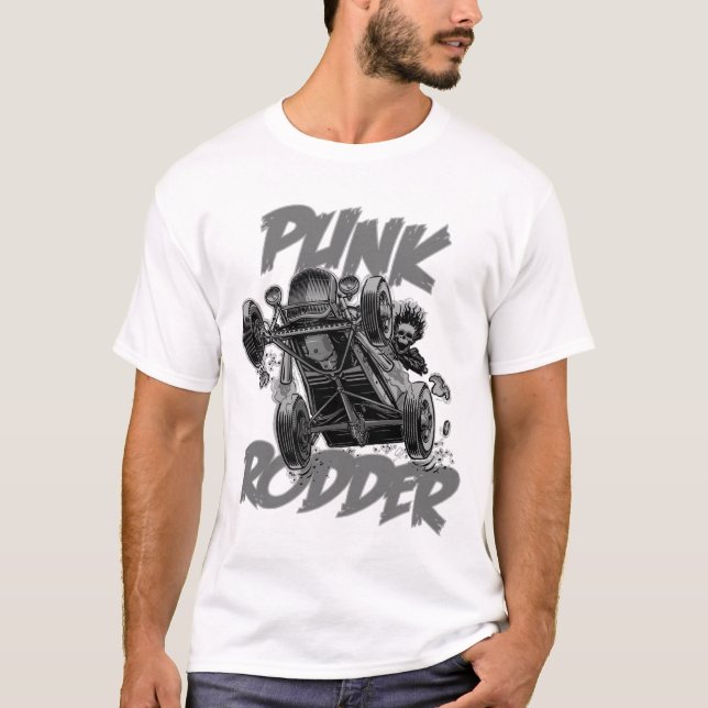 PunkRodder Grau T-Shirt (Vorderseite)