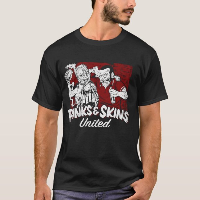 Punks and Skins United Oi Oi Street Punks & Ski T-Shirt (Vorderseite)