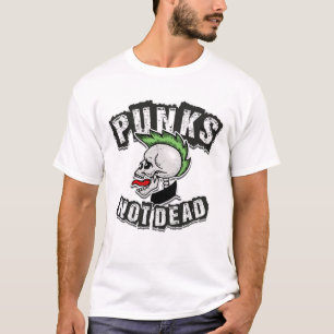 Punks leben Skull Mohawk Punk Rock Rocker T-Shirt