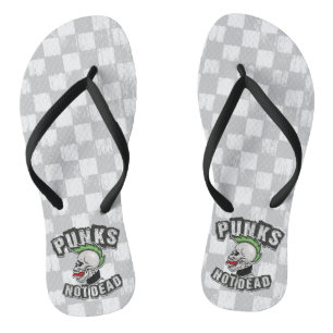 Punks nicht tot Schädelmohawk Punk Rock Rocker Flip Flops