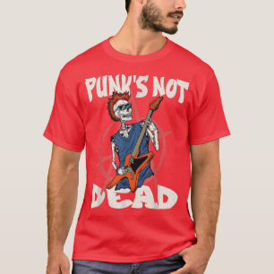 Punk's Not Dead Anarchy Skeleton Guitar Vintag Co. T-Shirt