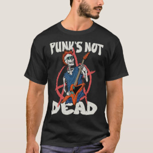 Punk's Not Dead Anarchy Skeleton Guitar Vintag Co. T-Shirt