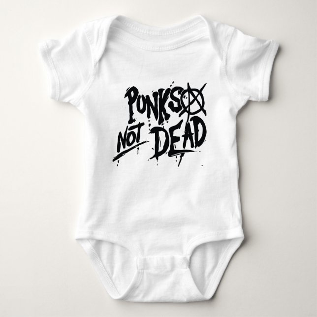Punks not Dead - Baby Jersey Bodysuit 0-24 m Baby Strampler (Vorderseite)