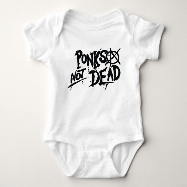 Punks not Dead - Baby Jersey Bodysuit 0-24 m Strampler (Vorderseite)