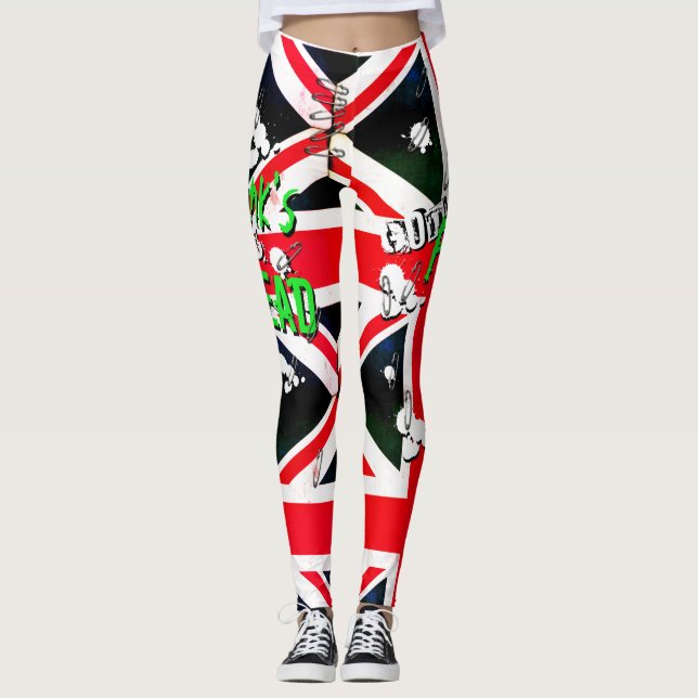 Punks not Dead God Rett Punks Grunge Union Jack Leggings (Vorderseite)