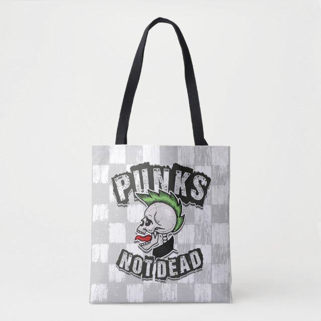 Punks Not Dead Skull Mohawk Punk Rock Rocker (Vorderseite)