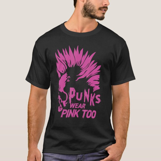 Punks Wear Pink zu Goth Metal Rock Konzert 2 T-Shirt (Vorderseite)