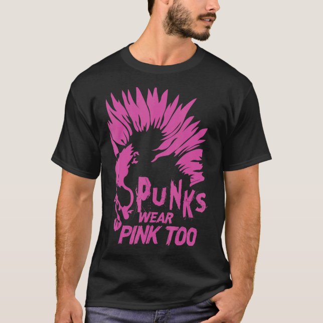 Punks Wear Pink zu Goth Metal Rock Konzert 2 T-Shirt (Vorderseite)