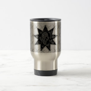 Punkschädel-Tasse (grau) Reisebecher